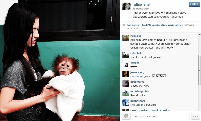 Unggah Foto Orangutan, Raline Shah Dikecam
